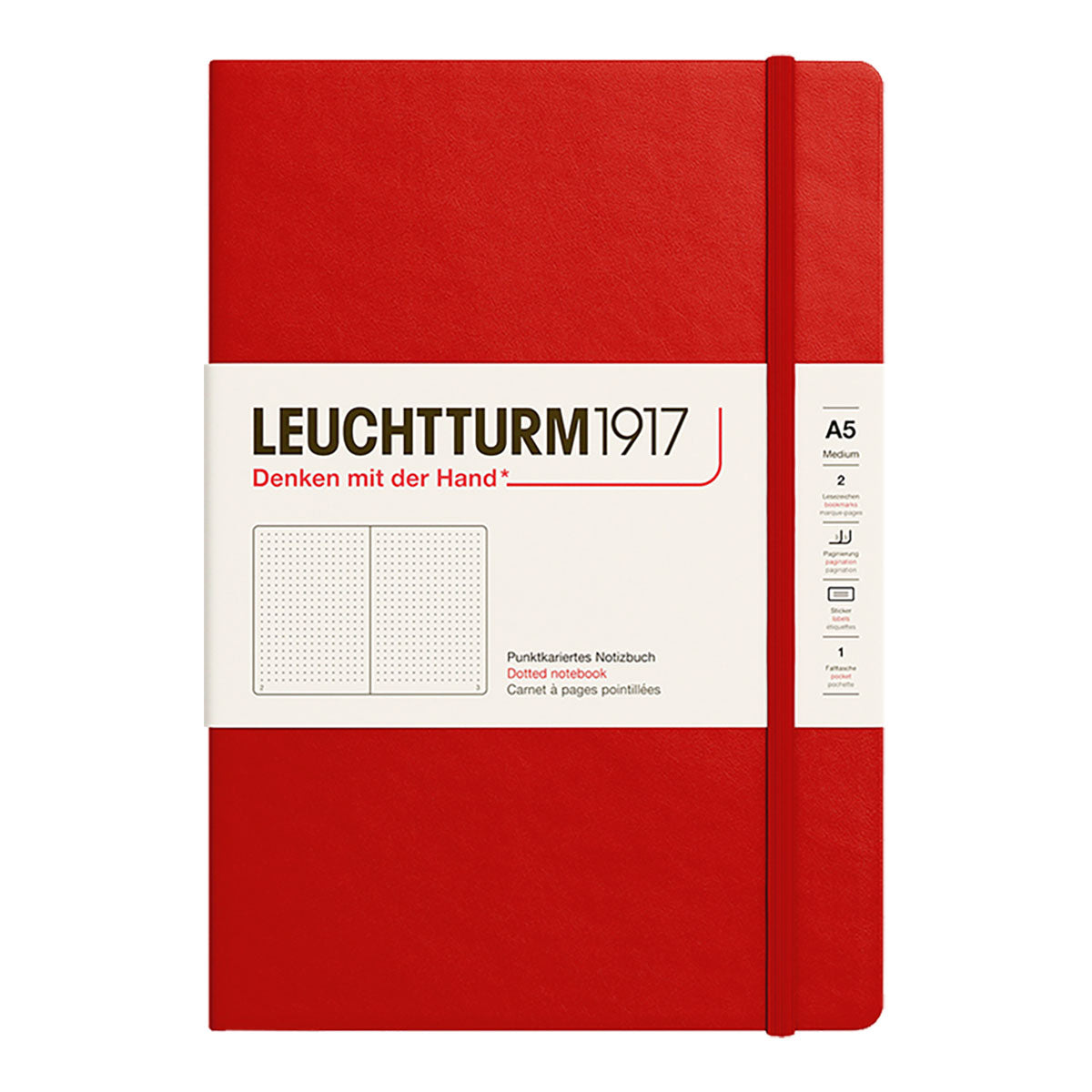Leuchtturm1917 Notebook A5 Hard Cover, Dotted