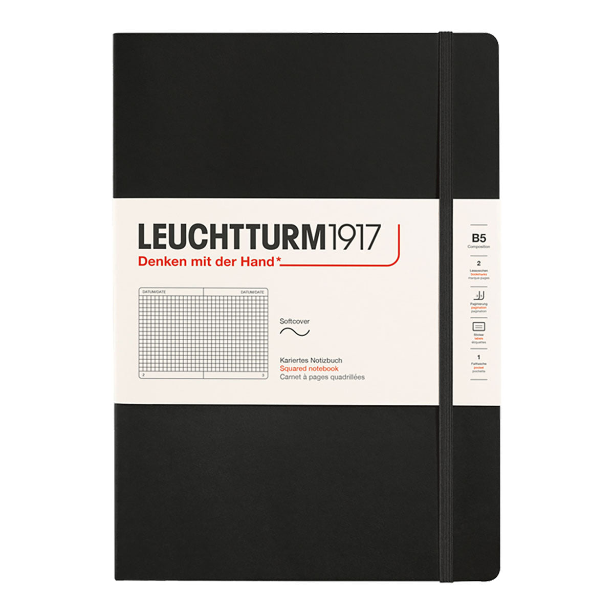 Leuchtturm1917 Notebook B5 Soft Cover, Squared