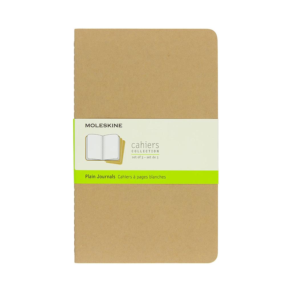 Moleskine Cahier Large Journal Plain Set of 3