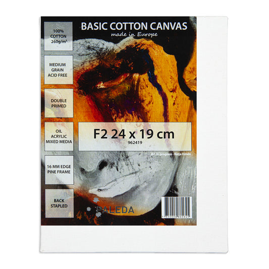 Basic Stretched Canvas 260 g Cotton F2 24 x 19 cm