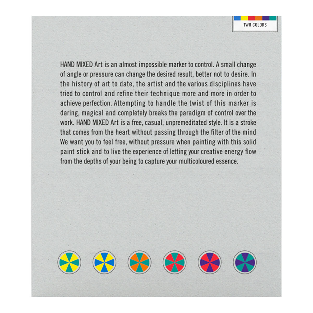 HAND MIXED Solid Paint Marker Pro ART 6 Set, 2 Colors