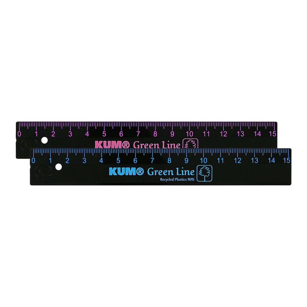 KUM L1 Green Line Recycled Plastic Ruler 15 cm – UNFADE