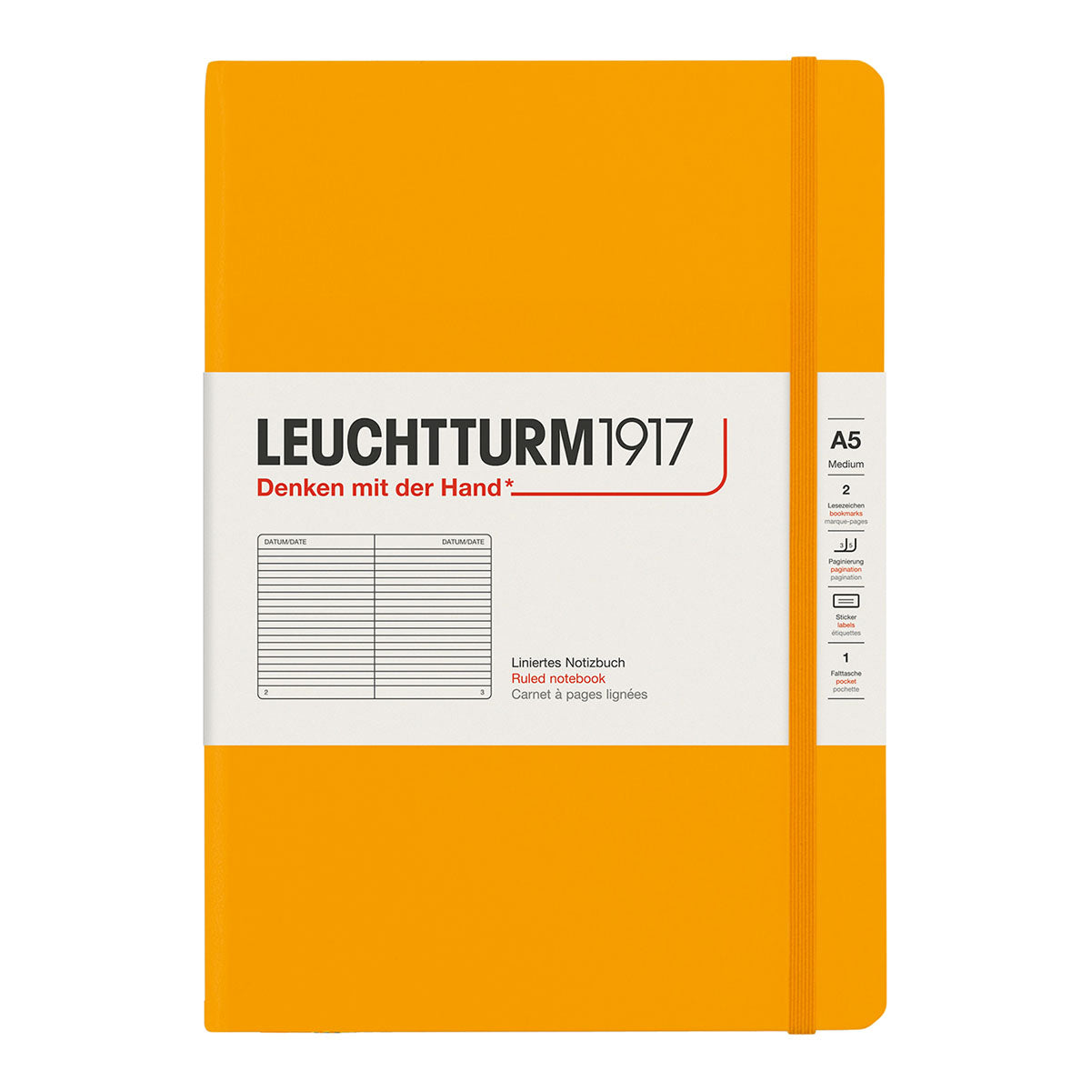 Leuchtturm1917 Notebook A5 Hard Cover, Ruled