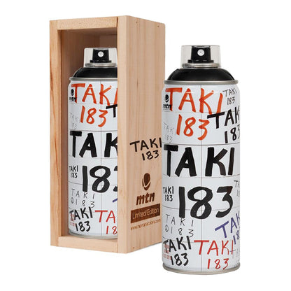 MTN Taki183 Limited Edition Spray Paint 400ml, Matt Black