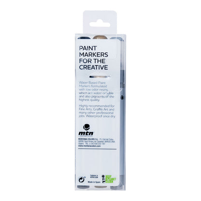 MTN Water Based Markers Fine 3 mm, (SGB) Metallic 3 Set