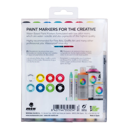 MTN Water Based Markers Medium 5 mm, 8 Set