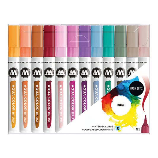Molotow Aqua Color Brush 12 Set Basic Colors 2