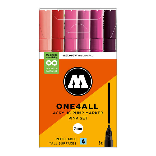 Molotow ONE4ALL 127HS 6set Pink