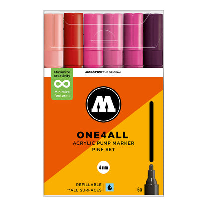 Molotow ONE4ALL 227HS 6set Pink