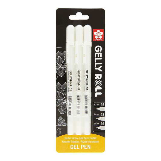 Sakura Gelly Roll Gel Pen Classic White Mixed 3 Set