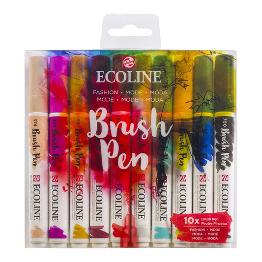 Talens Ecoline Brush Pen 10 set, Fashion Colors