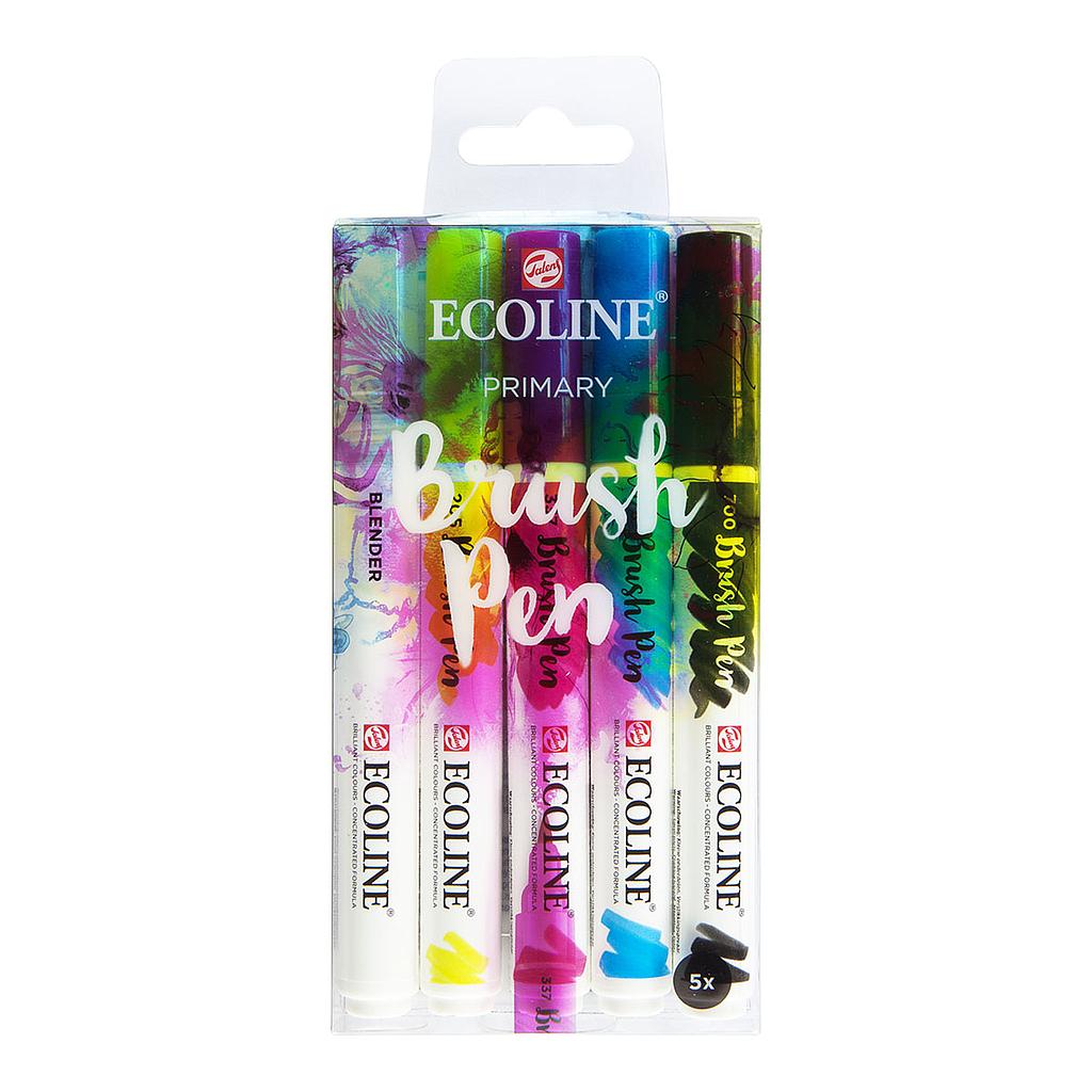 Talens Ecoline Brush Pen 5 set, Primary Colors - image 1
