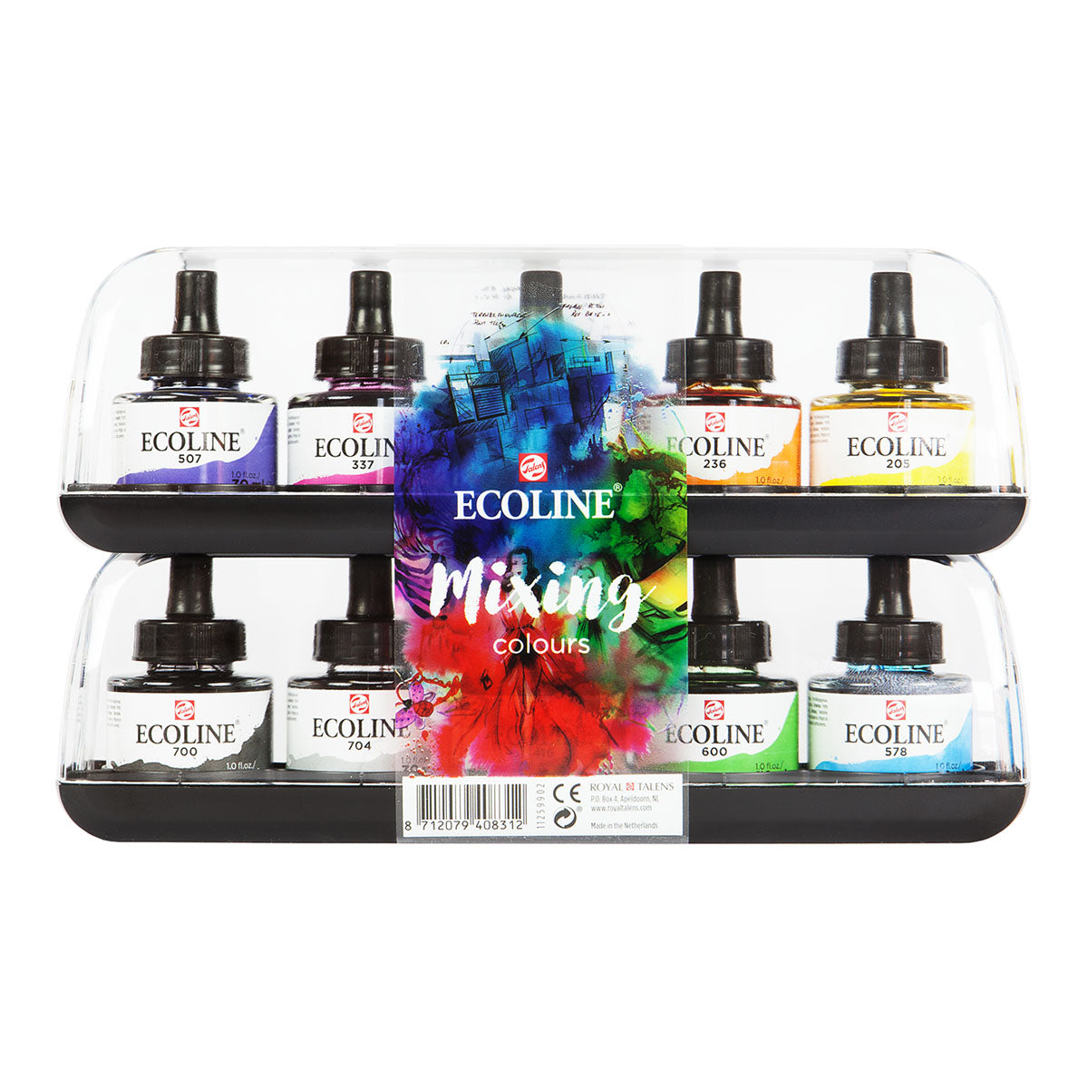 Talens Ecoline Liquid Water Colour 30 ml 10 Set, Mixing Colours