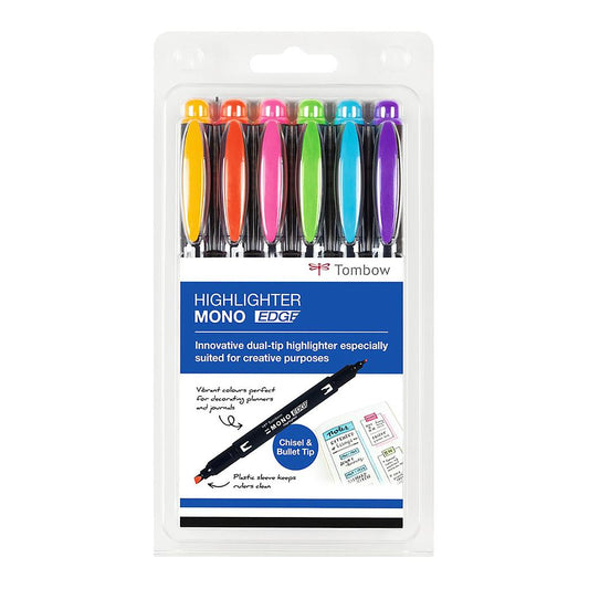 Tombow MONO Edge Highlighter 6 Set