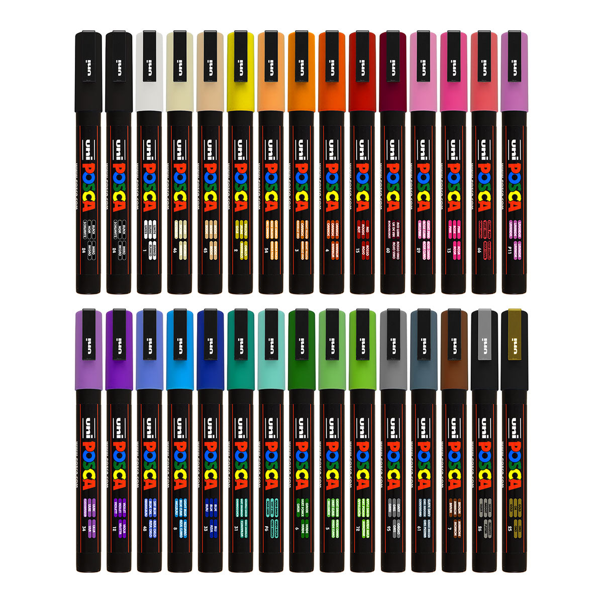 Uni Posca Markers PC-3M, 30set