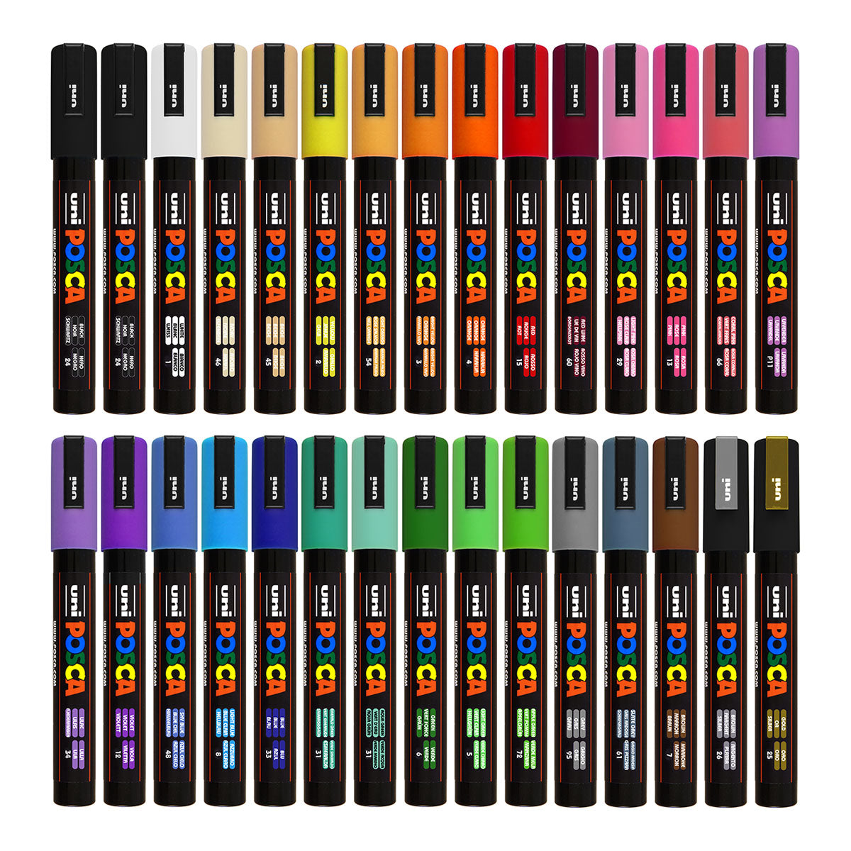 Posca Marker Label Uni Posca Markers PC-5M, 30set – UNFADE