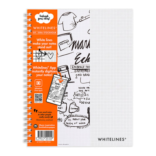 Whitelines A5 Wirebound Notebook Squared