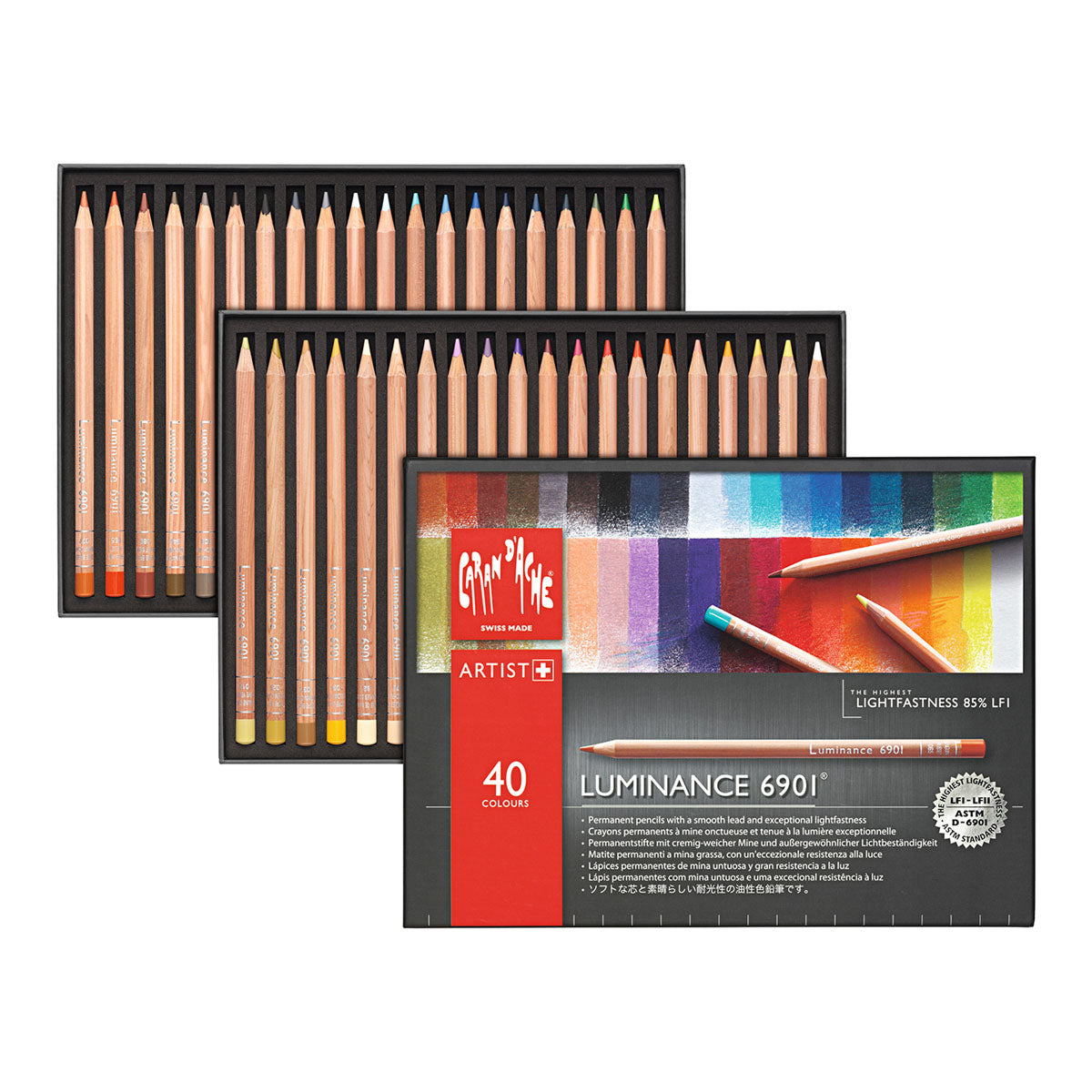 Caran d'Ache Luminance 6901 Coloured Pencils 40 Set