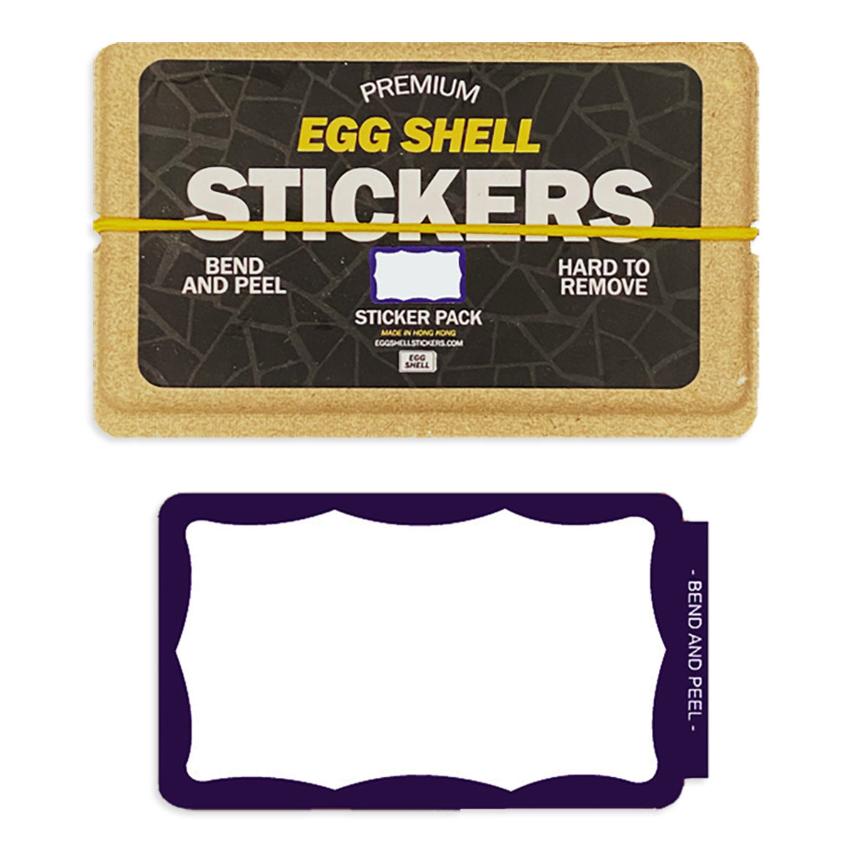 Egg Shell Stickers Purple Wavy Border 80 pcs – UNFADE