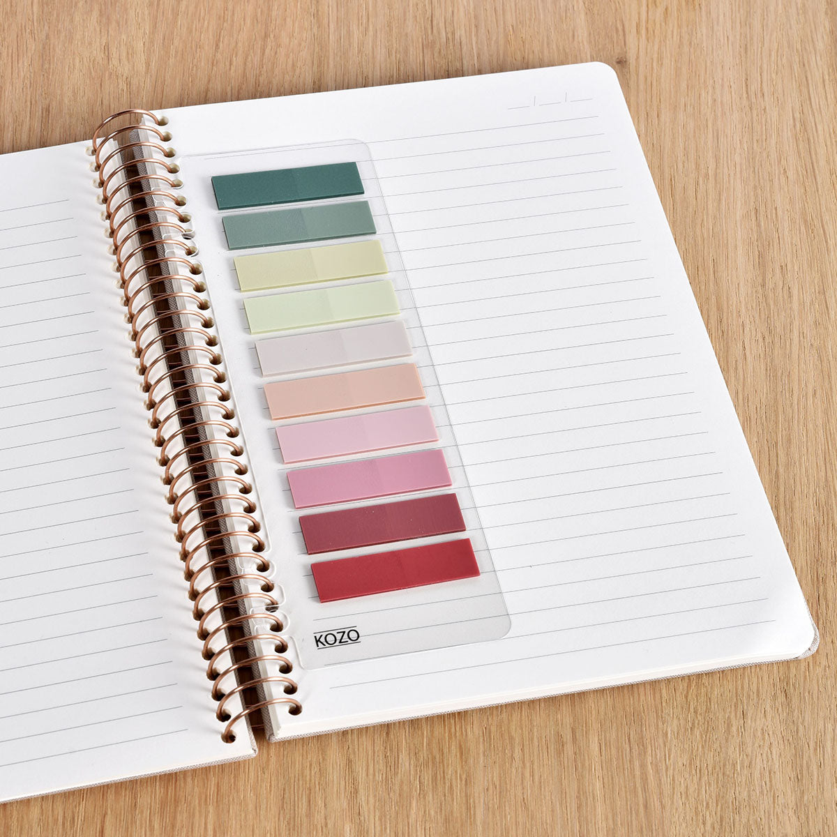 Kozo Index Tabs 12x44 mm 10 Colors Blush