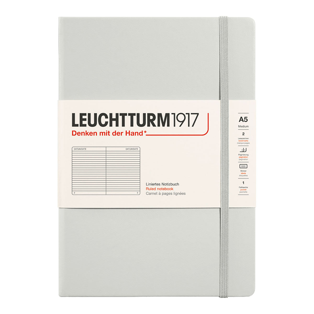 Leuchtturm1917 Notebook A5 Hard Cover, Ruled