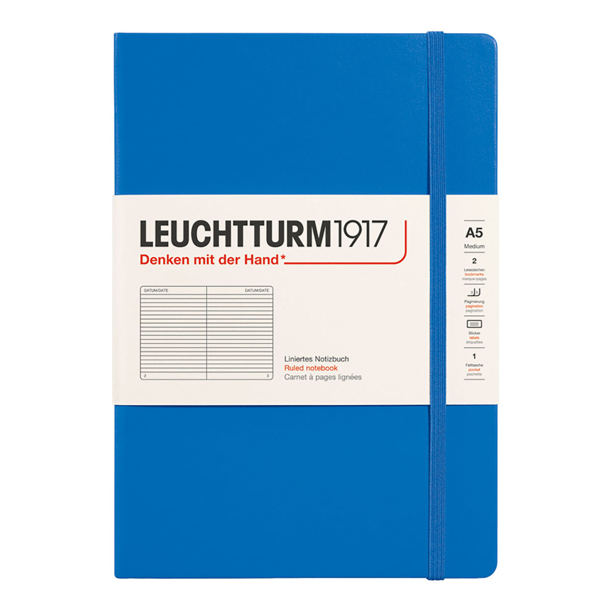 Leuchtturm1917 Notebook A5 Hard Cover, Ruled