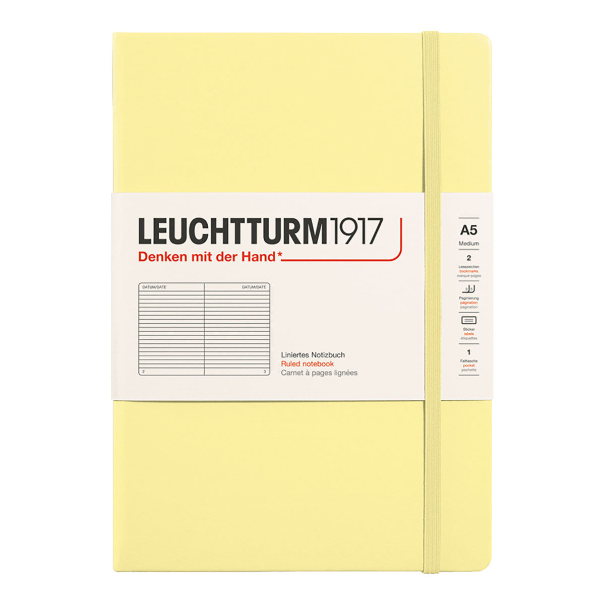 Leuchtturm1917 Notebook A5 Hard Cover, Ruled