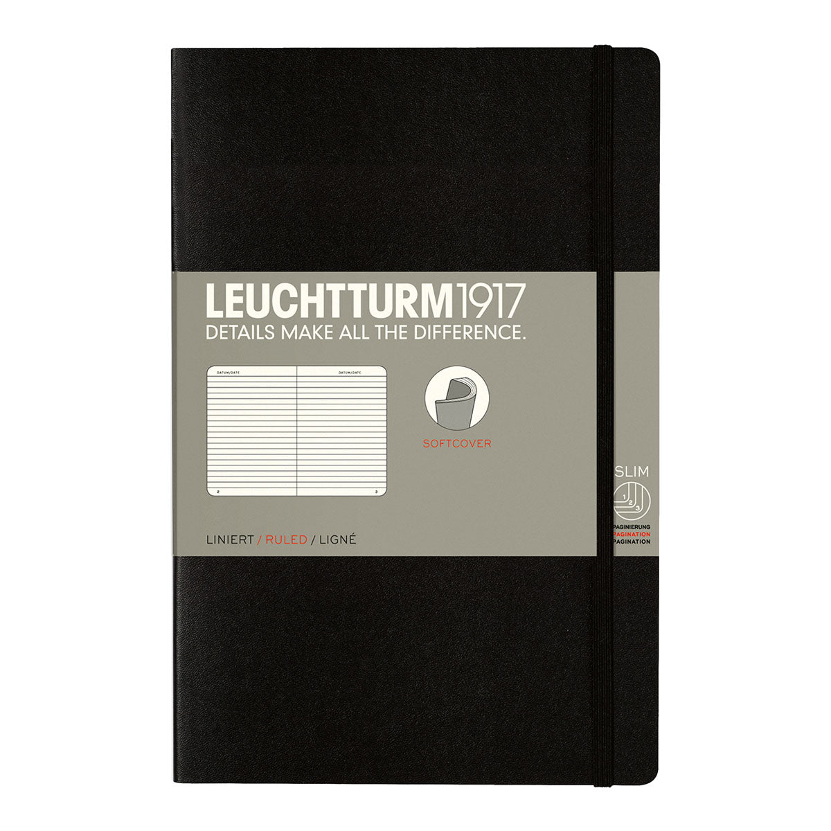 Leuchtturm1917 Notebook B6+ Soft Cover, Ruled