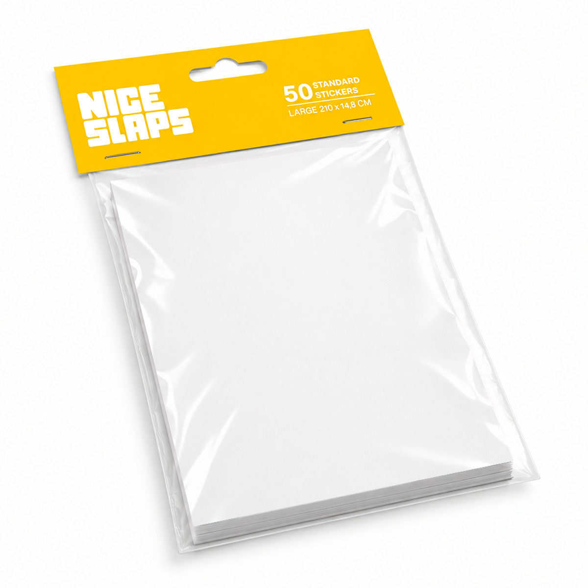 NICE SLAPS Standard Sticker Blanks White, Large 50pcs
