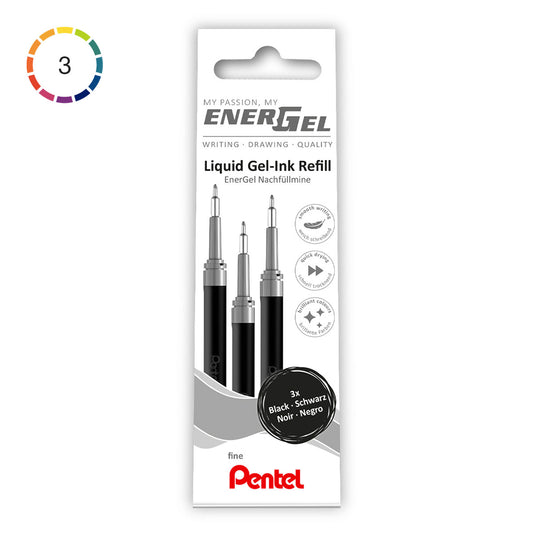 Pentel EnerGel LRN5 Needle Point Refill 0.5 mm 3-Pack