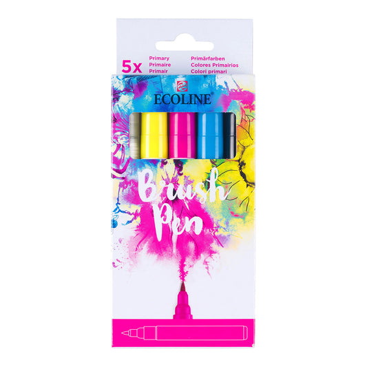 Talens Ecoline Brush Pen 5 set, Primary Colors